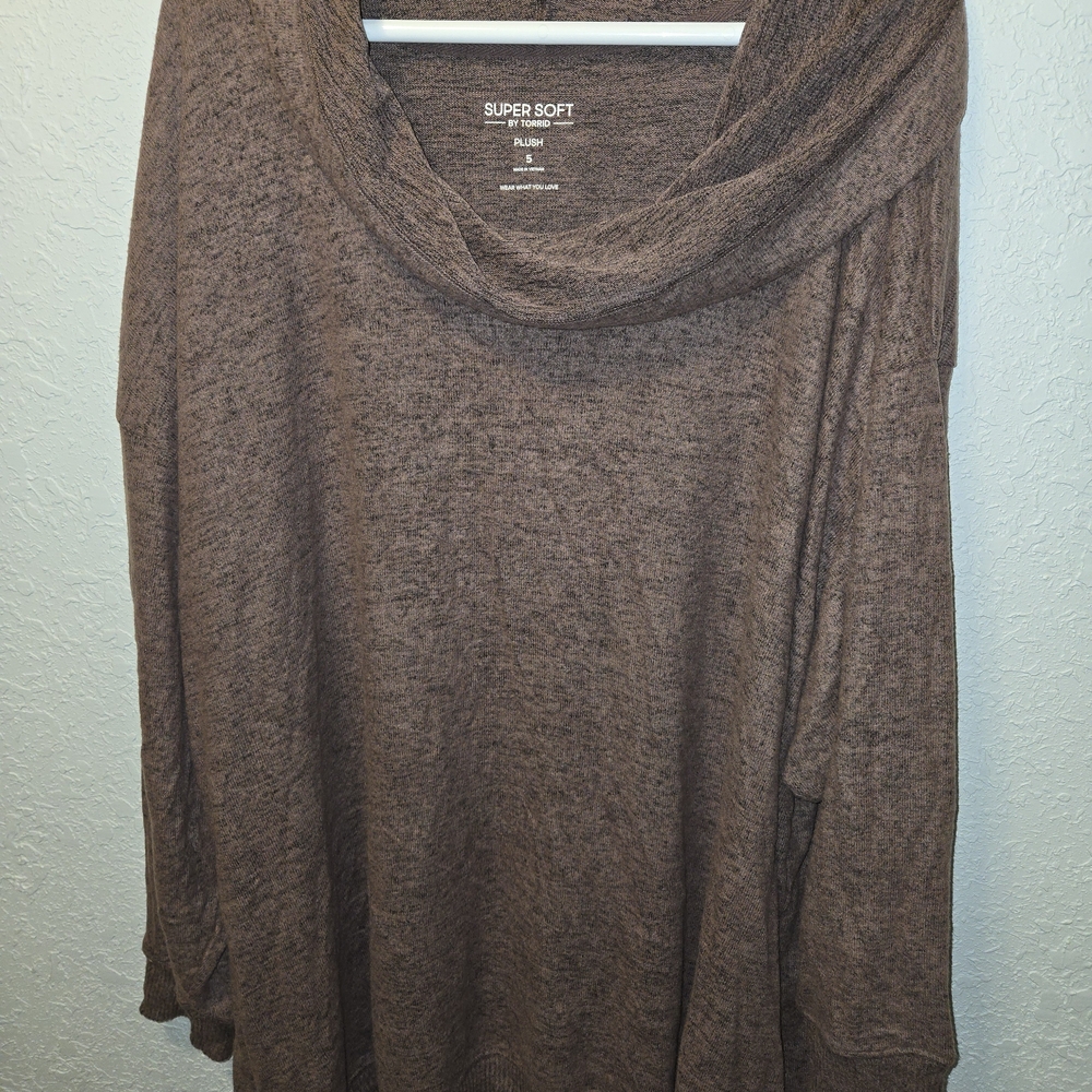 Torrid Super Soft Plush Sweater in Brown